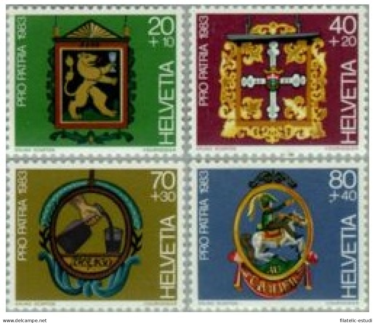 Suiza - 1180/83 - 1983 Por La Patria  Igsignias De Hoteles Lujo - Sonstige & Ohne Zuordnung