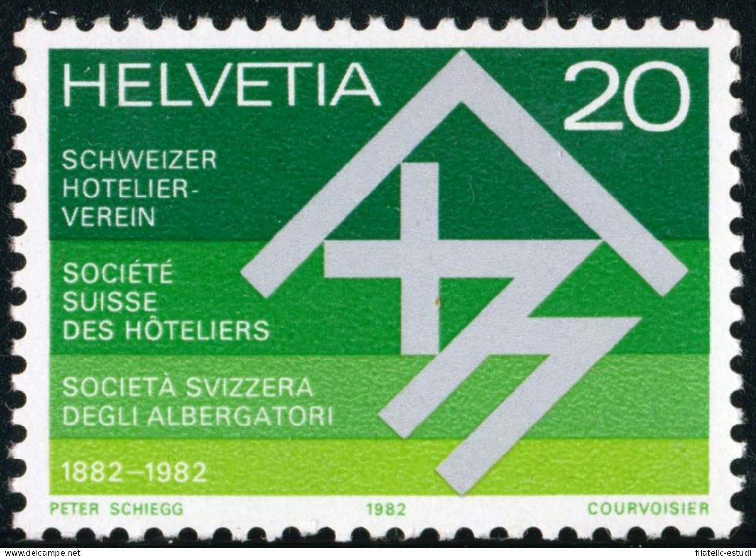 VAR1/S Suiza Switzerland  Nº 1143   1982  Cent. De La Sociedad Suiza De Hotele - Autres & Non Classés