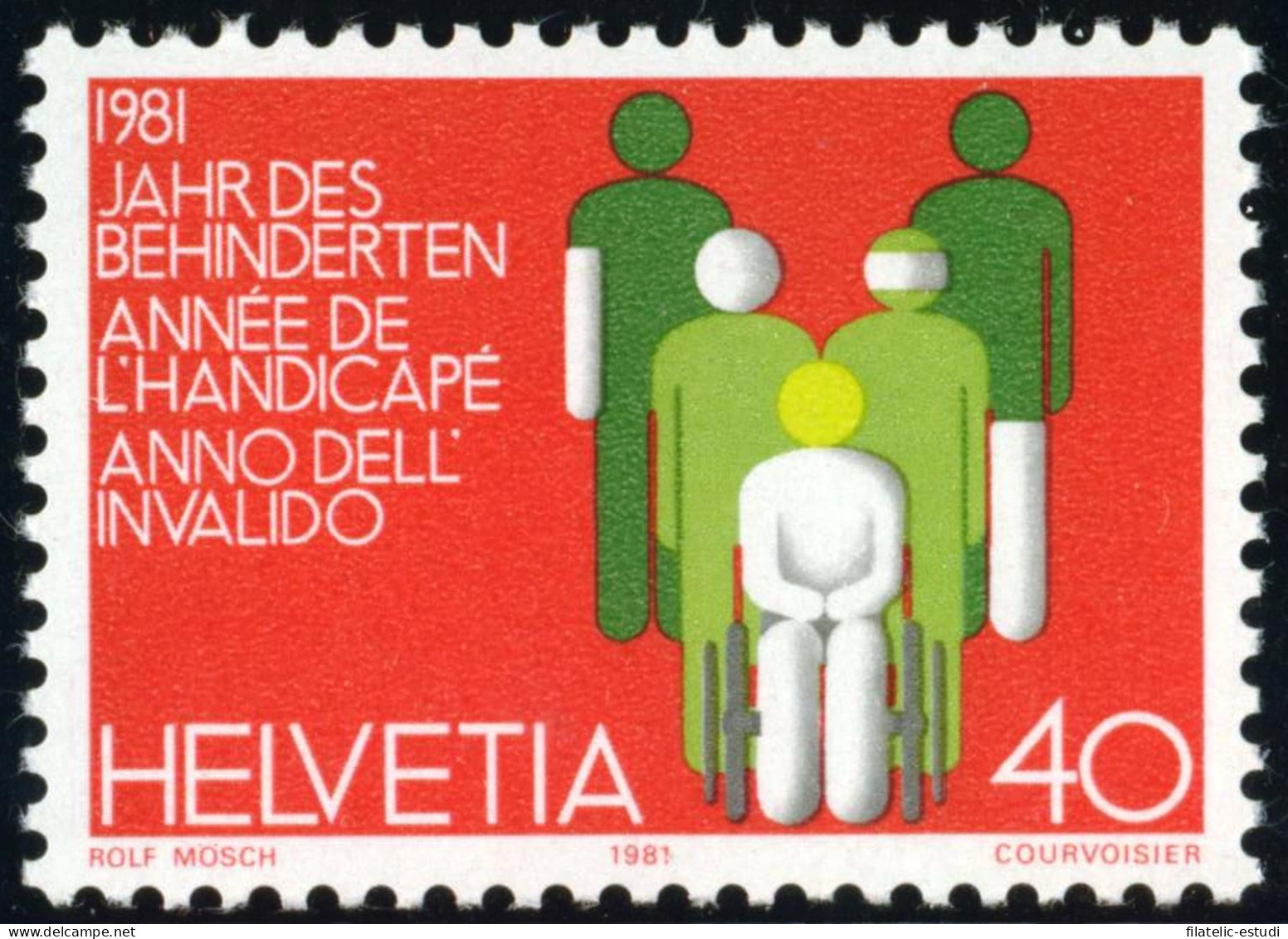 MED/VAR3/S Suiza Switzerland  Nº 1122   1981  Año Inter. De Los Discapacitados - Otros & Sin Clasificación