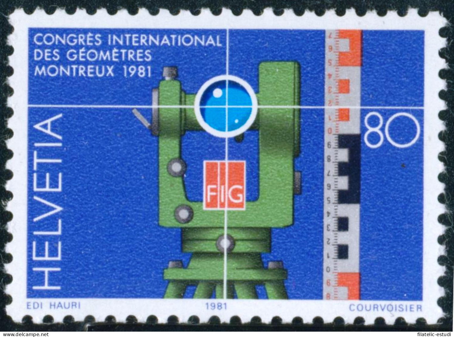 VAR1/S Suiza Switzerland   Nº 1124   1981  Congreso Inter. De Geometría Geomet - Sonstige & Ohne Zuordnung