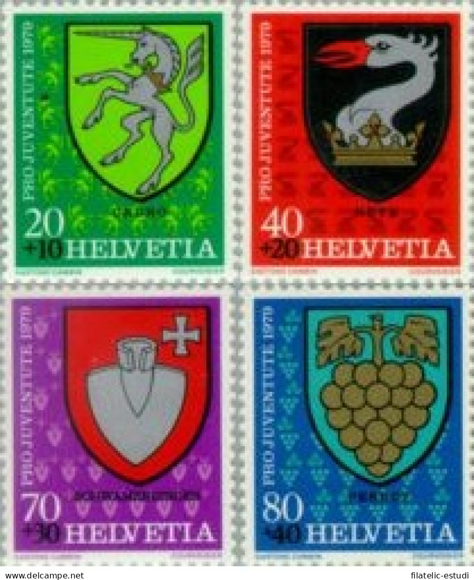 Suiza - 1096/99 - 1979 Por La Juventud Escudos Comunales Lujo - Autres & Non Classés