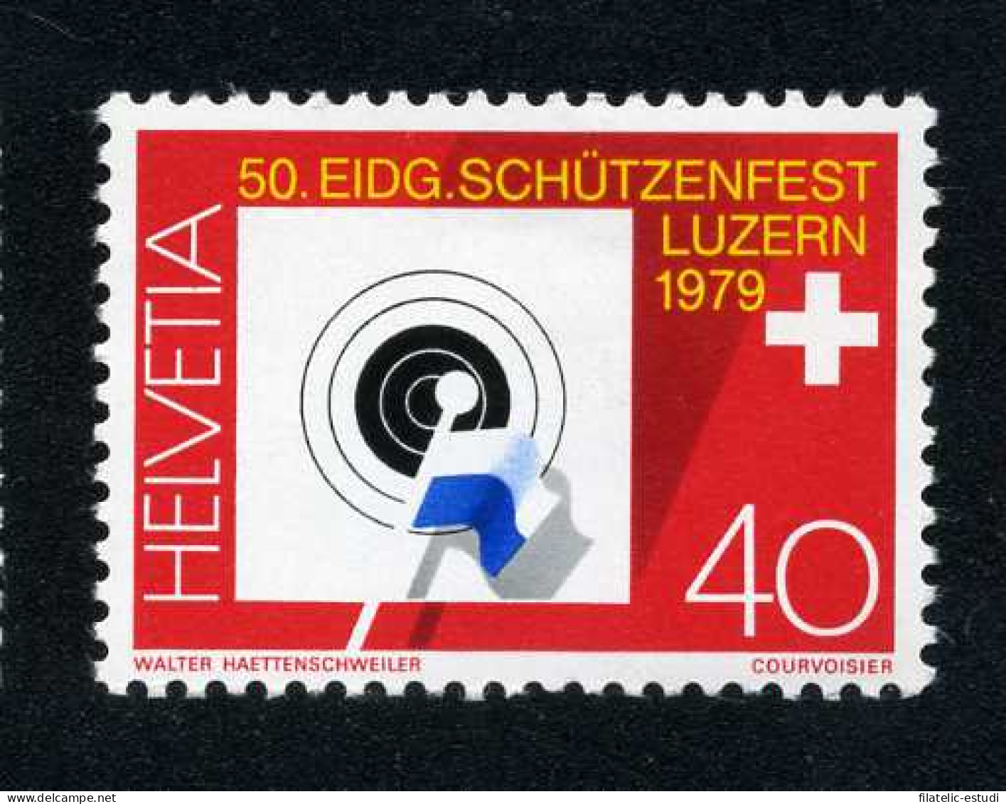 Suiza - 1077 - 1979 50ª Fiesta Federal De Tiro Lucerne Lujo - Andere & Zonder Classificatie