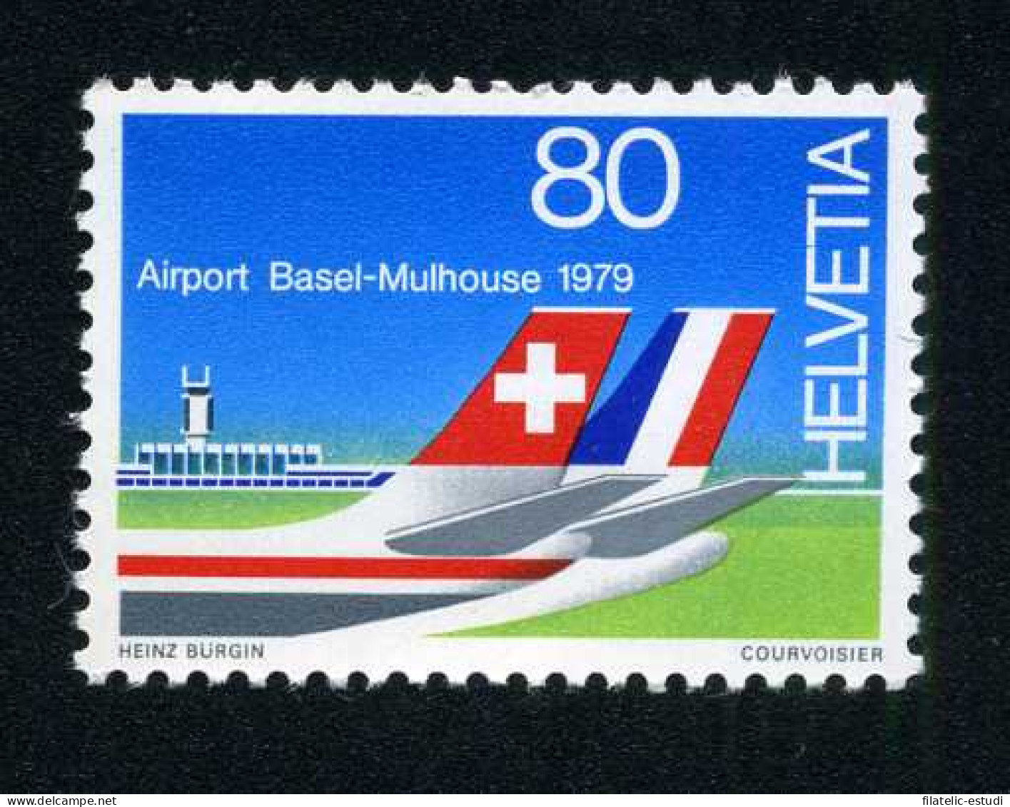 TRA1/S Suiza Switzerland  Nº 1079  1979  Aeropuerto Franco-suizo De Bâle-Mulho - Otros & Sin Clasificación