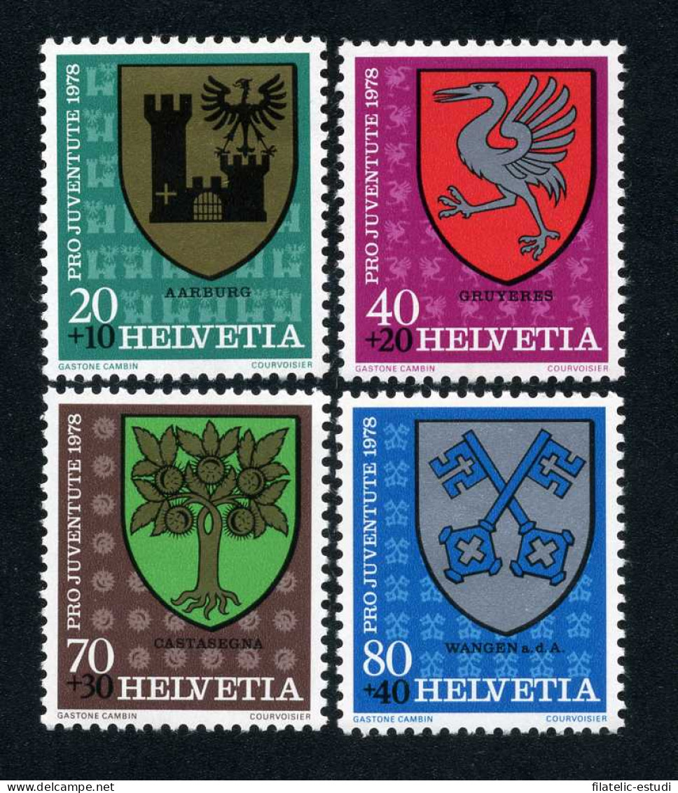 Suiza - 1072/75 - 1978 Por La Juventud Escudos Comunales Lujo - Sonstige & Ohne Zuordnung