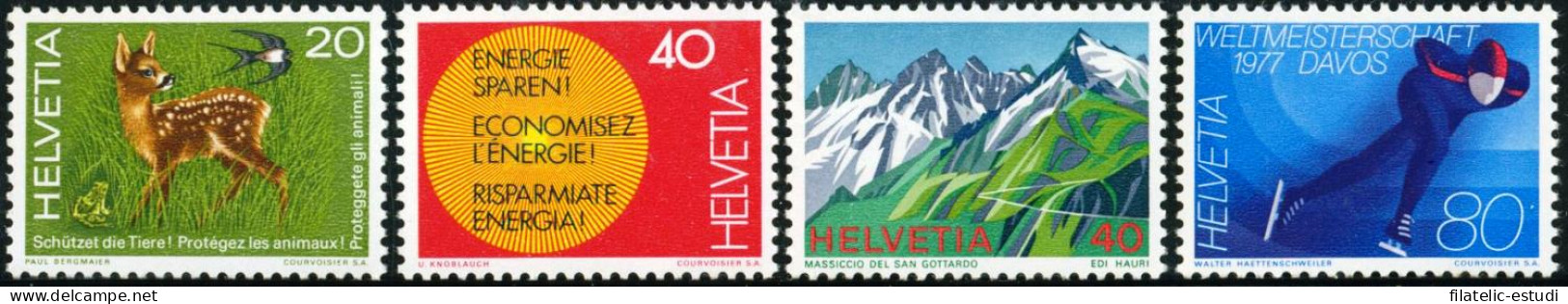 DEP7/S Suiza Switzerland  Nº 1009/12   1976  MNH - Other & Unclassified