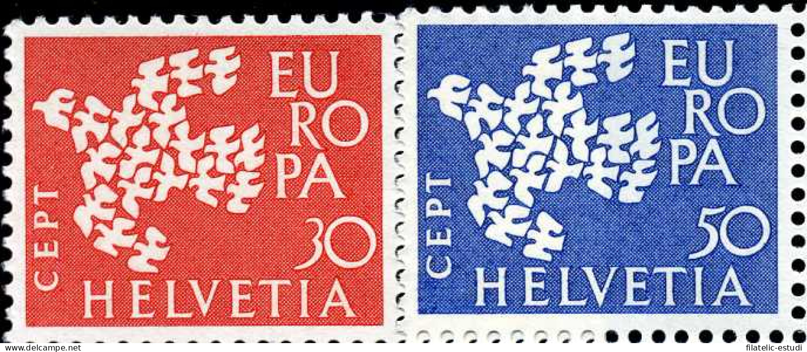 Suiza - 682/83 - 1961 Europa Paloma Lujo - Autres & Non Classés