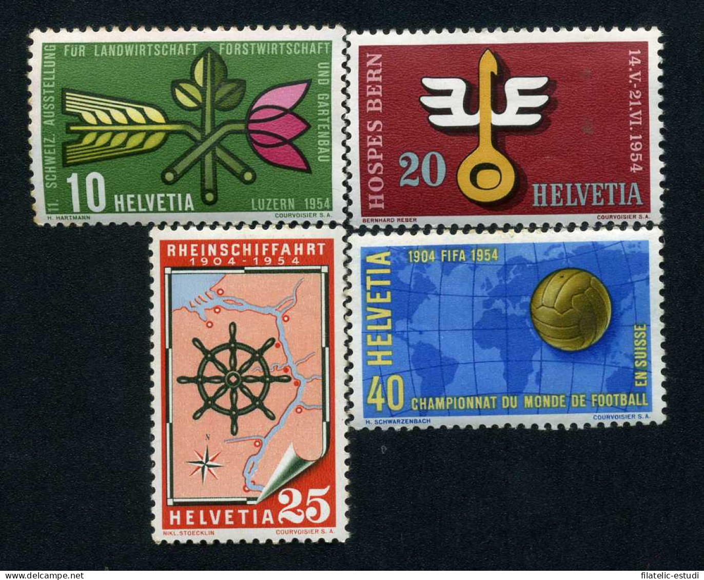 Suiza - 544/47 - 1954 Serie De Propaganda Acontecimientos Fijasellos - Otros & Sin Clasificación