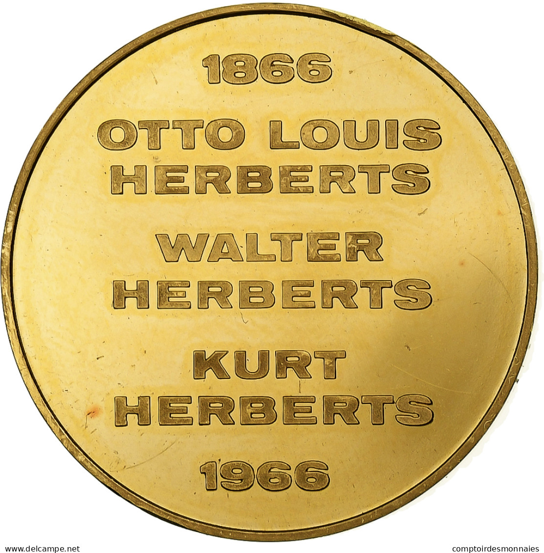 Allemagne, Médaille, Docteur Kurt Herberts, 1966, Or, SUP+ - Sonstige & Ohne Zuordnung