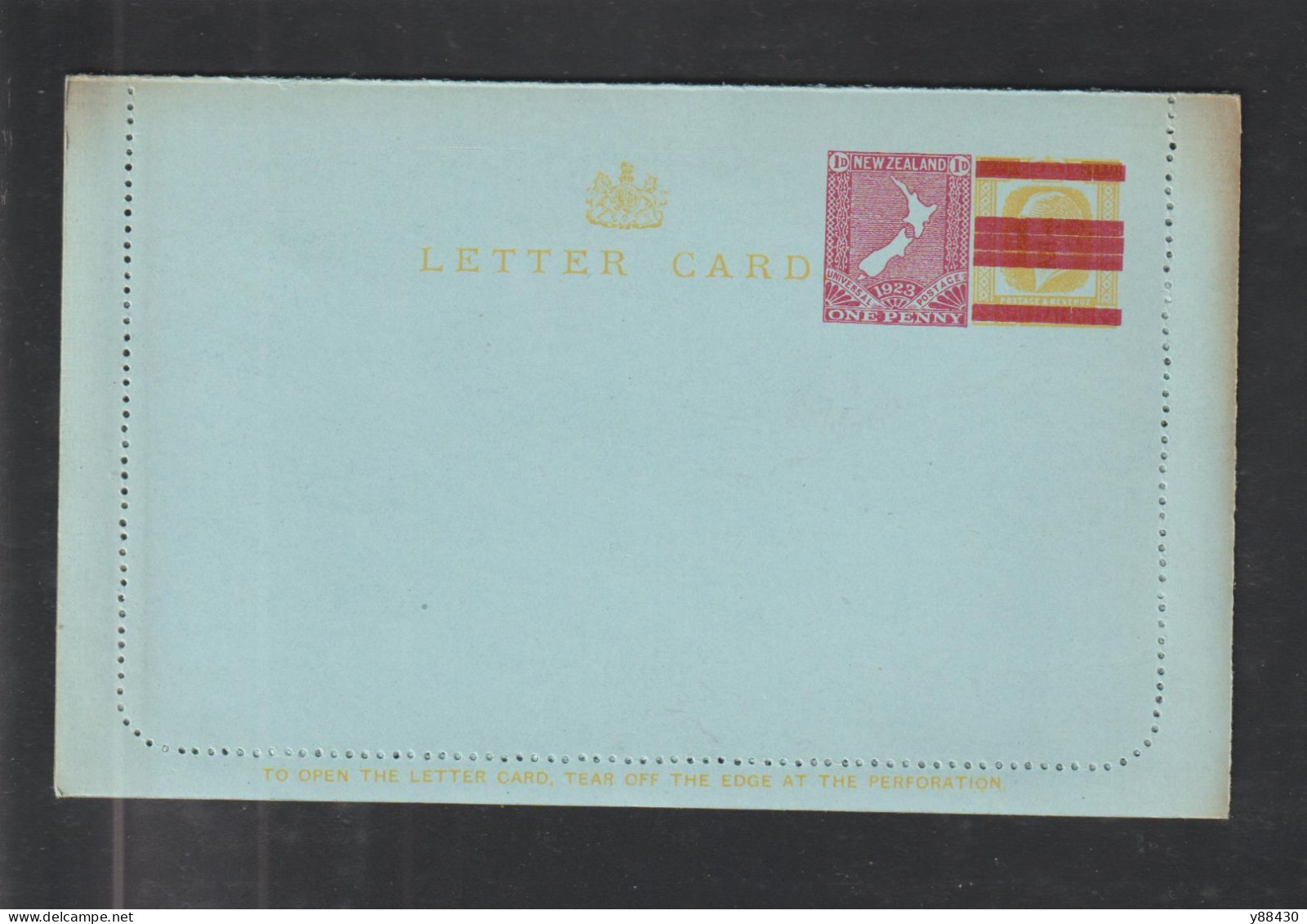 NOUVELLE ZÉLANDE -- Entier Postal Neuf - 1920/1930 - Entier Lettre Carte Pliage Gommé - 2 Timbres - 4 Scan - Entiers Postaux
