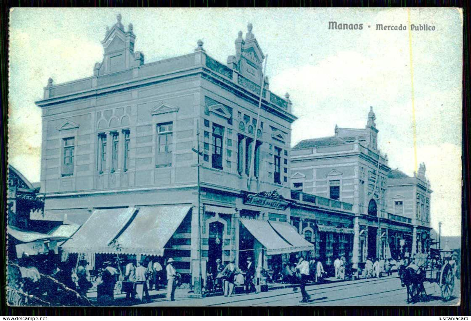 MANAUS -  FEIRAS E MERCADOS - Manaos - Mercado Publico.( Editora Livraria Academica)  Carte Postale - Manaus