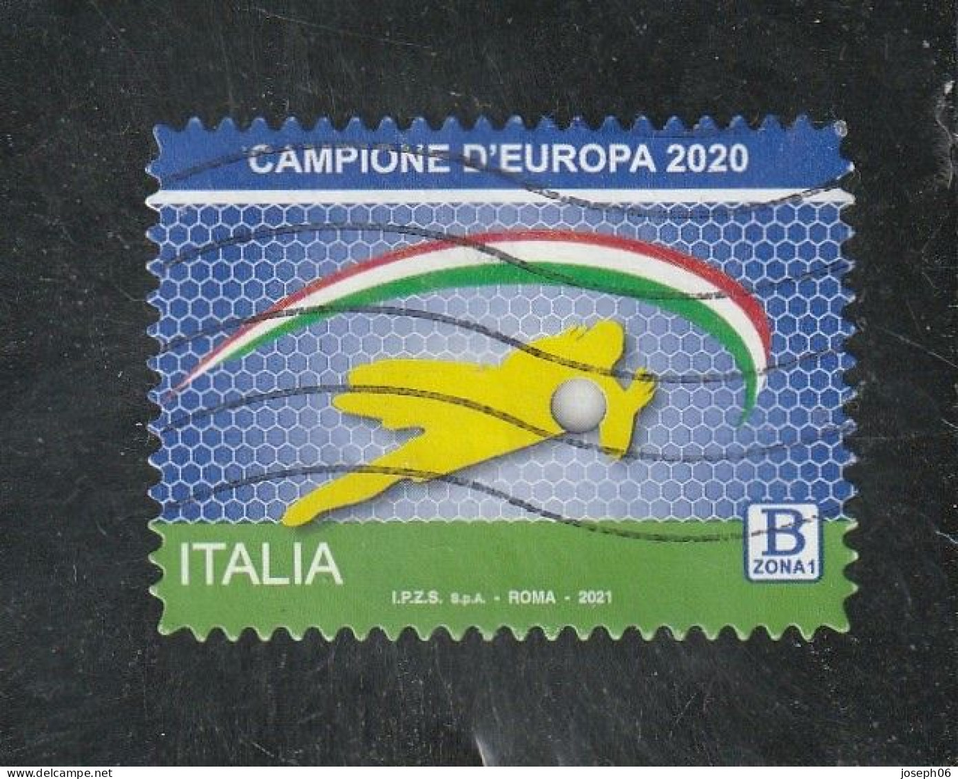 ITALIE   2021  Y.T. N° Champion  D'Europe  Oblitéré - 2021-...: Afgestempeld