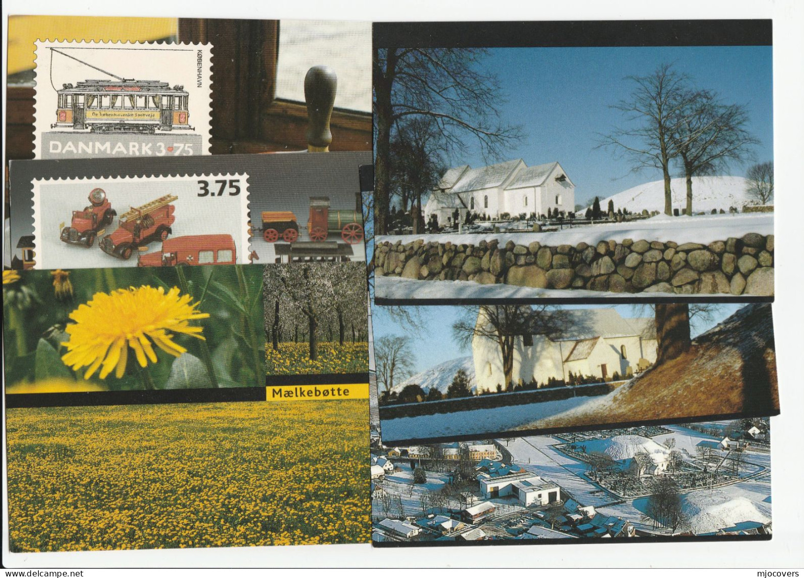 6 Diff Pictorial DENMARK Postal STATIONERY CARDS 1994 - 2003 Stamps Cover Card - Postwaardestukken