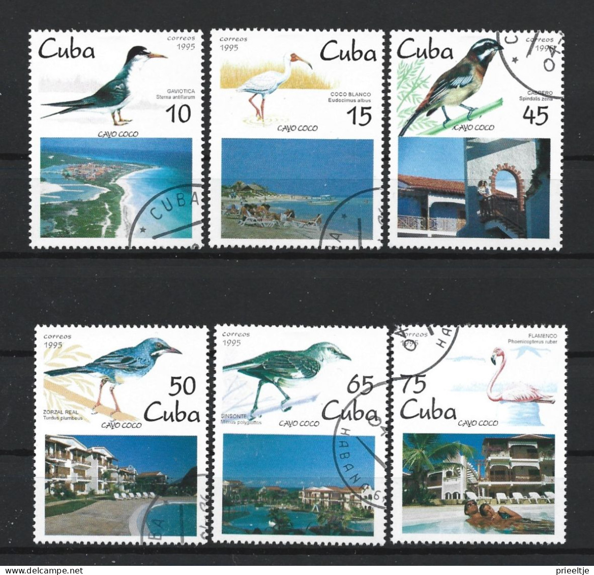 Cuba 1995 Birds & Tourism Y.T. 3489/3494 (0) - Used Stamps