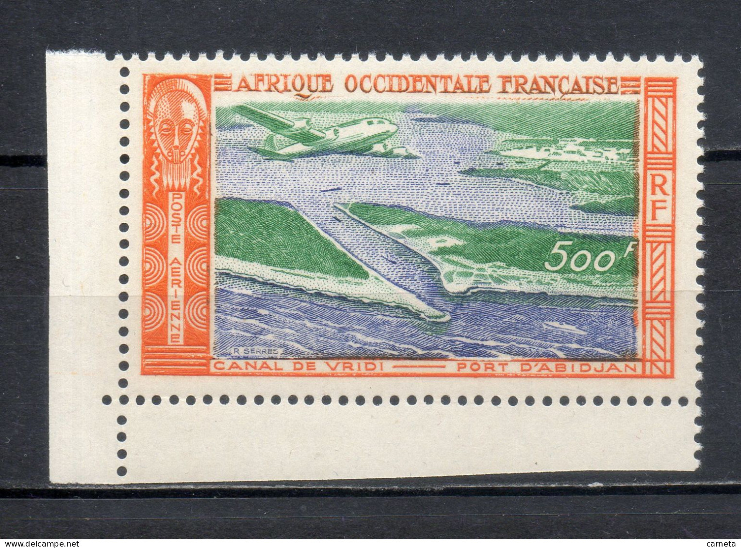 AOF PA N° 16    NEUF SANS CHARNIERE COTE 32.40€   CANAL PORT AVION - Unused Stamps