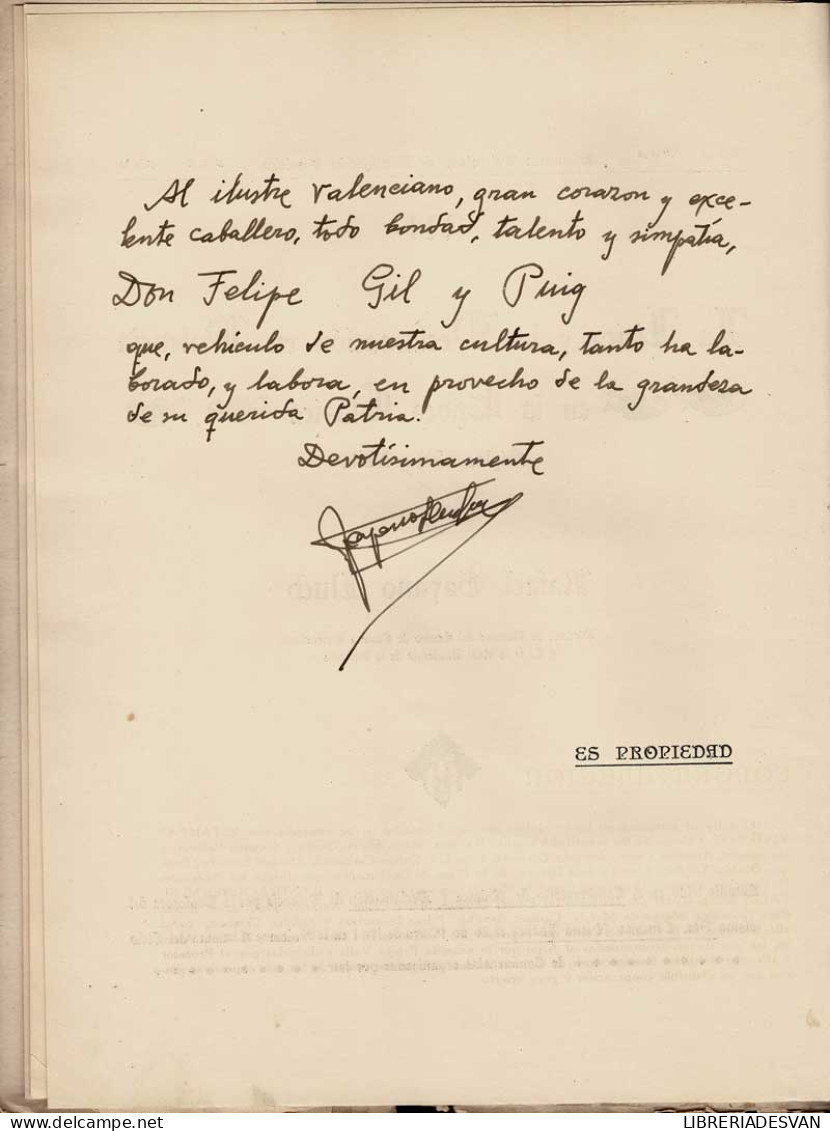 La Lírica Y La Declamación En Valencia En La Epoca Clásica. Siglos XVI Y XVII (dedicado) - Rafael Gayano Lluch - Arts, Hobbies