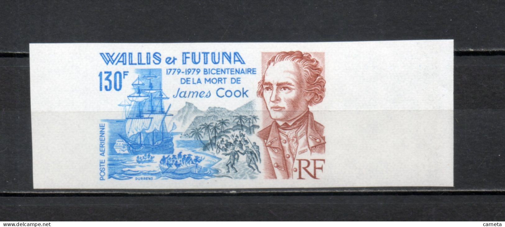 WALLIS ET FUTUNA  PA  N° 97 NON DENTELE  NEUF SANS CHARNIERE COTE 20.00€    COOK BATEAUX - Imperforates, Proofs & Errors