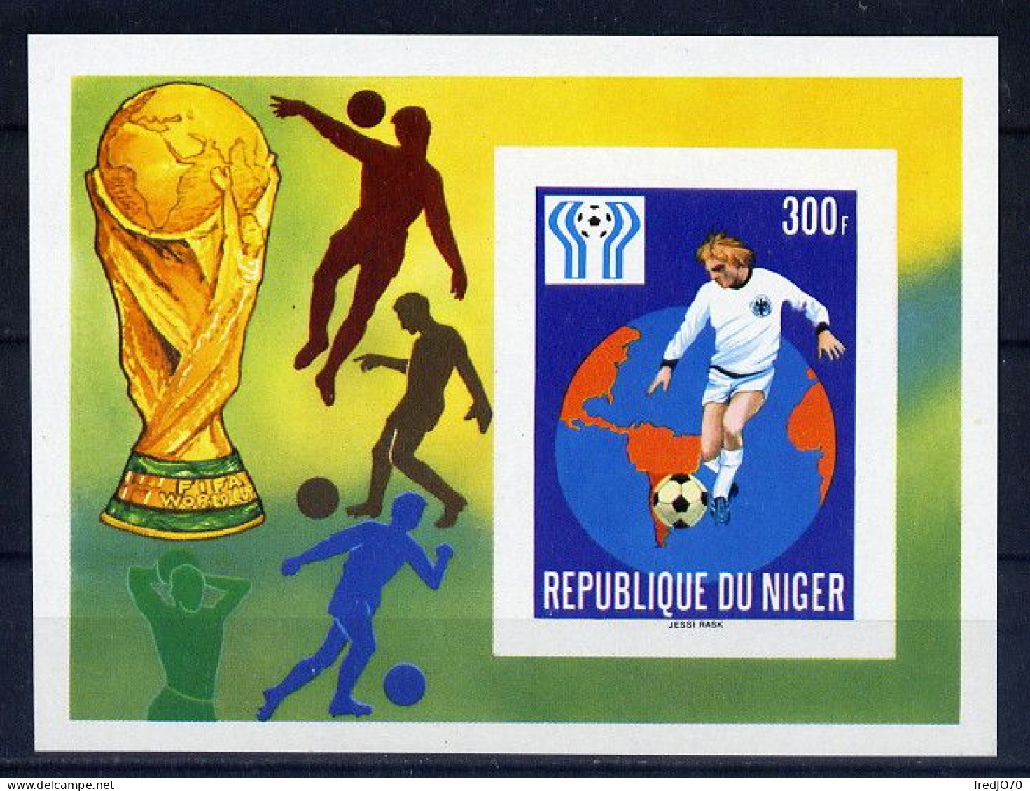 Niger Bloc Non Dentelé Imperf Football CM 78 ** - 1978 – Argentine