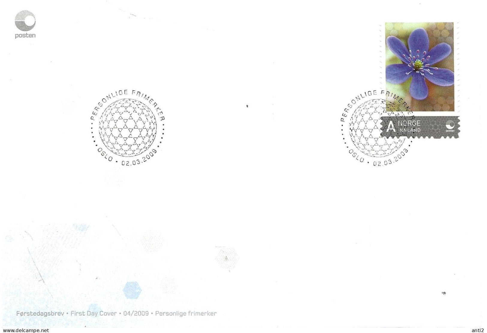 Norge Norway 2009 My Stamp - Flower   Mi  1678 FDC - Storia Postale