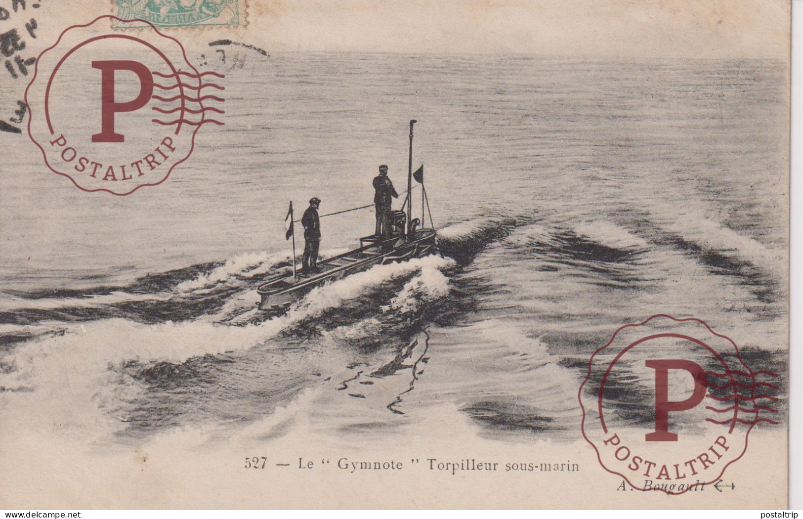 "LE GYMNOTE" TORPILLEUR SOUS-MARIN. SUBMARINO. - Sous-marins