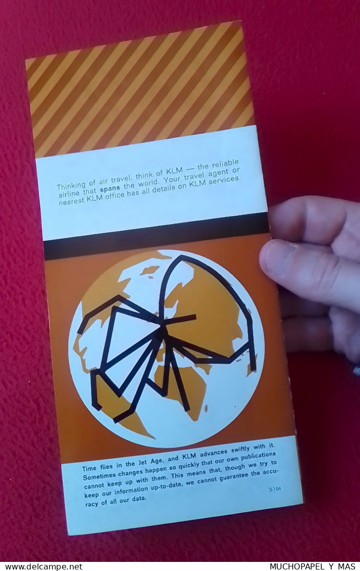 ANTIGUO FOLLETO KLM ROYAL DUTCH AIRLINES LÍNEAS AÉREAS HOLANDESAS AVIÓN FLY..PLANE PLANES..AVIONES..AVIACIÓN..AVIATION.. - Autres & Non Classés