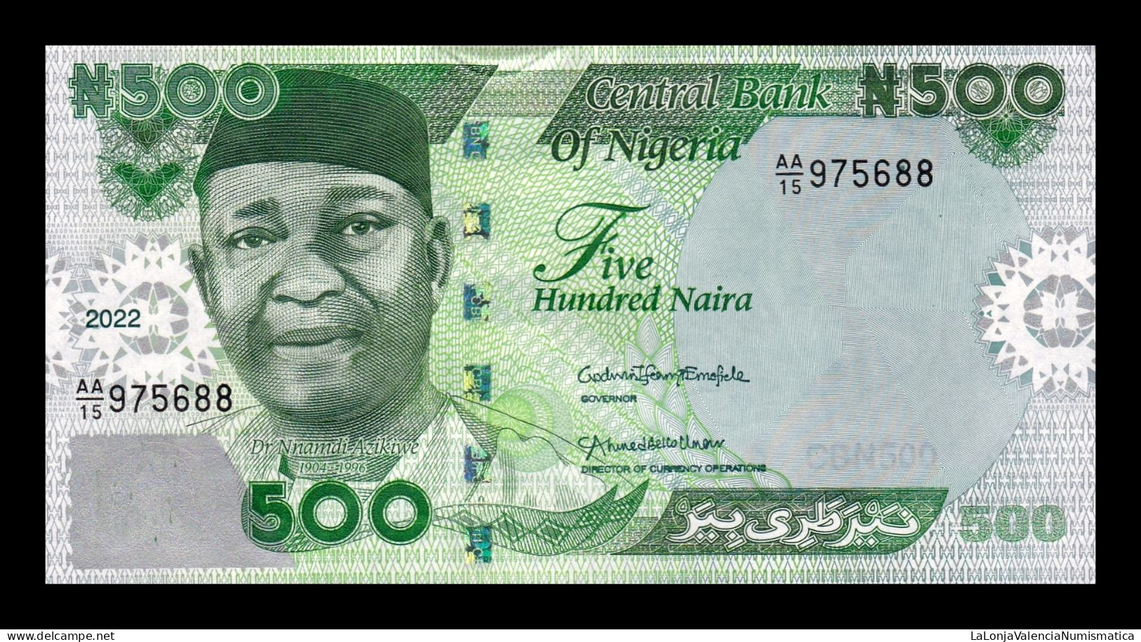 Nigeria 500 Naira 2022 Pick 48a Sc Unc - Nigeria