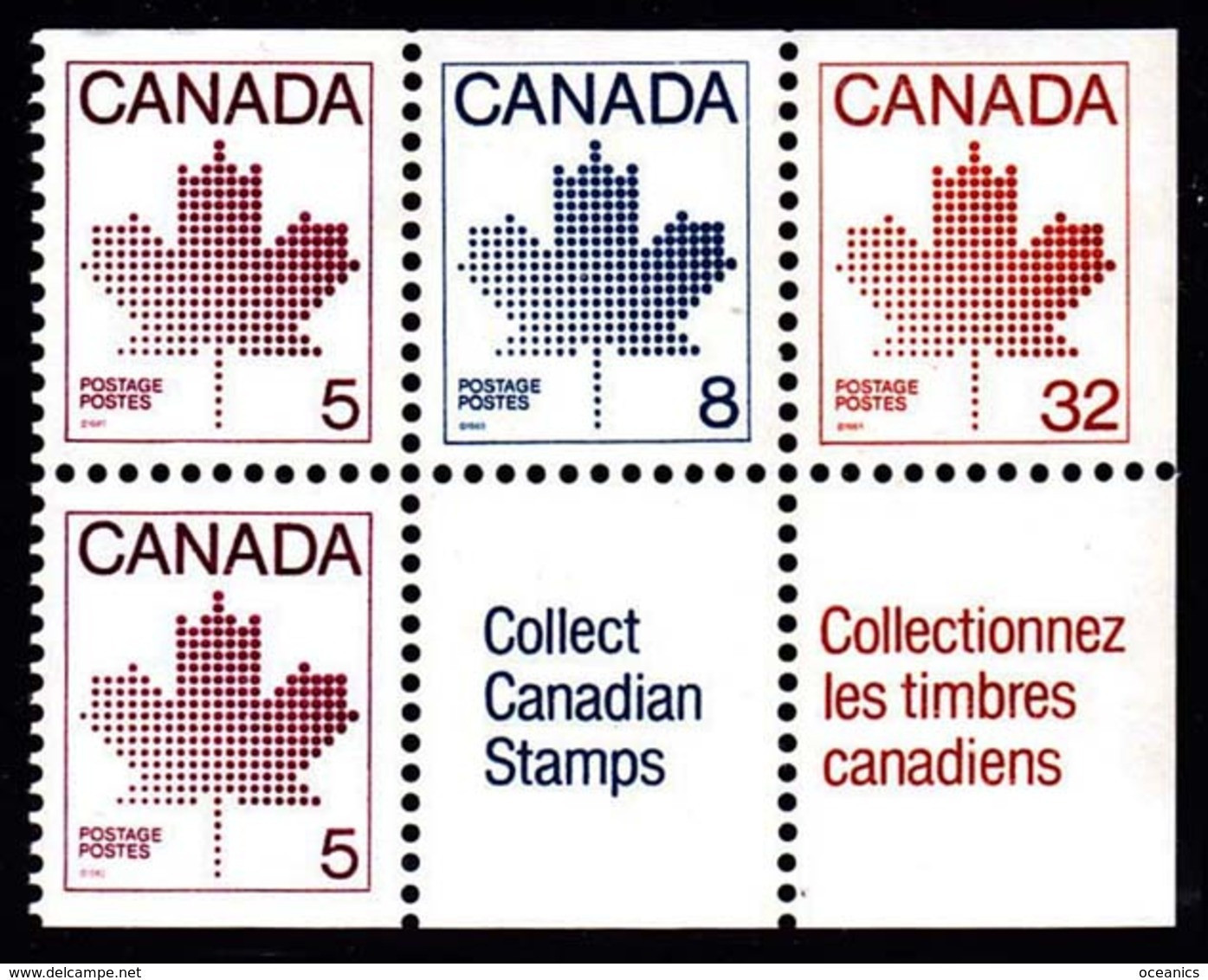 Canada (Scott No. 946 - Feuille D'érable / Maple Leaf) [**] Carnet / Booklet - Sellos (solo)
