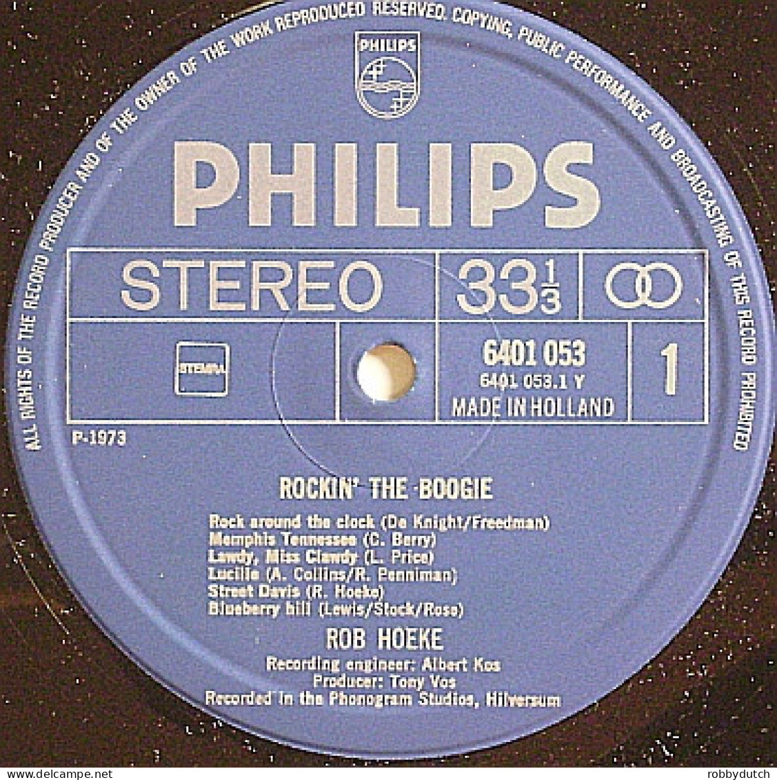 * LP *  ROB HOEKE - ROCKIN'  THE BOOGIE (Holland  - Blues