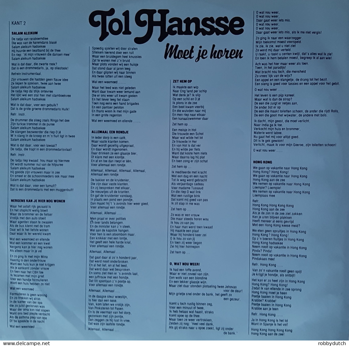 * LP *  TOL HANSSE - MOET JE HOREN (Holland 1980 EX-) - Autres - Musique Néerlandaise