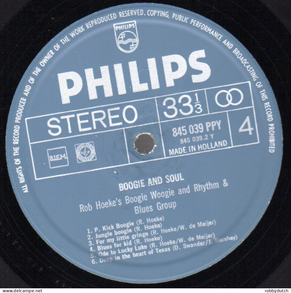 * 2LP Box *  ROB HOEKE'S BOOGIE WOOGIE & R&B GROUP - BOOGIE & SOUL (Holland 1969 EX-) - Blues