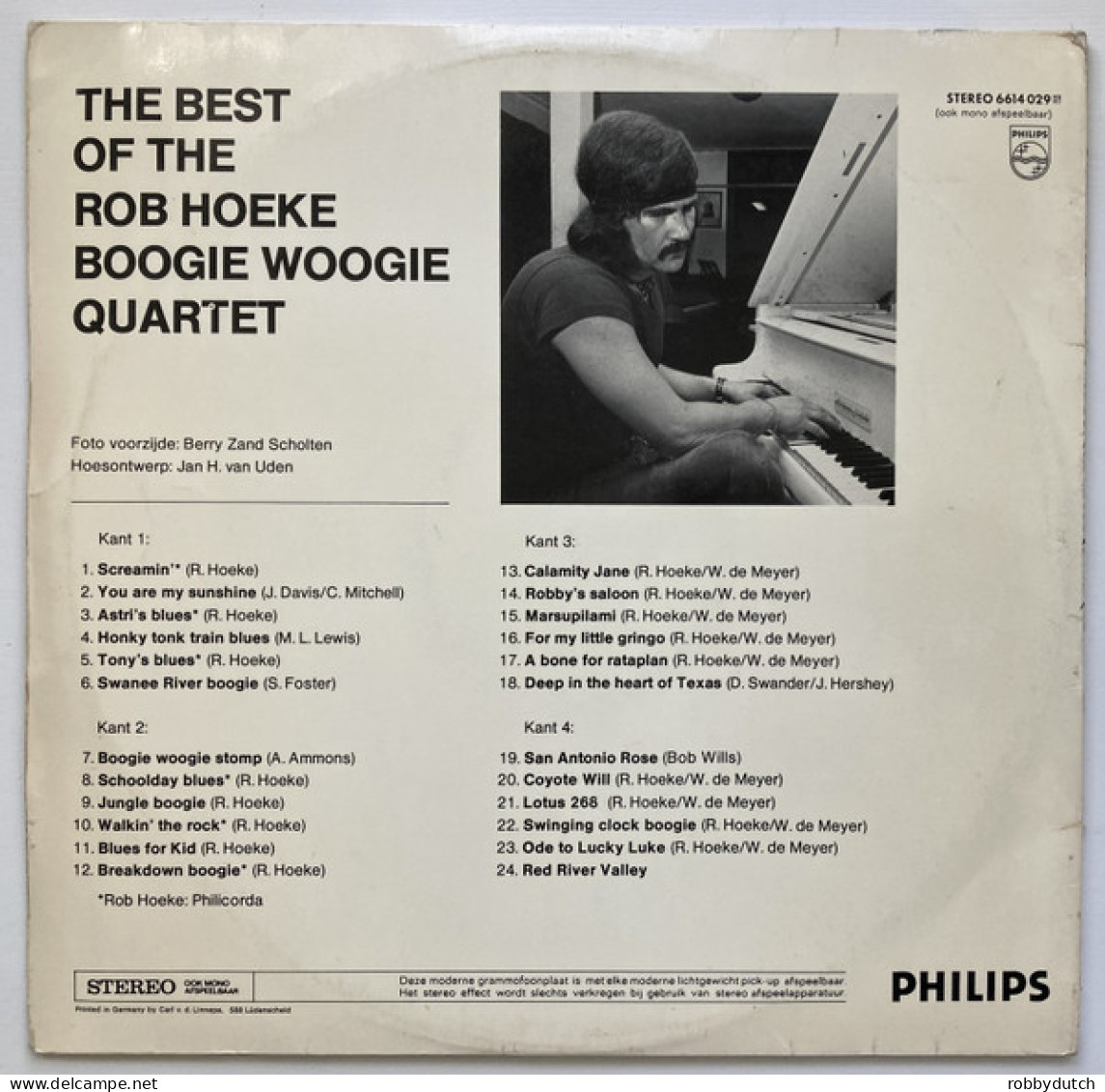 * 2LP *  ROB HOEKE BOOGIE WOOGIE QUARTET - THE BEST OF (Holland 1972 EX-) - Blues
