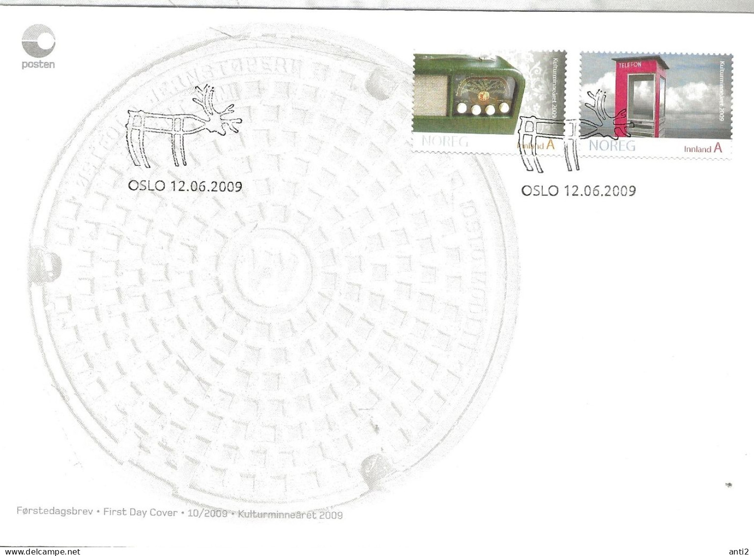Norway 2009 Cultural Monument Year, Kurer Radio, Telephone Bos.  Mi 1691-1692 FDC - Covers & Documents