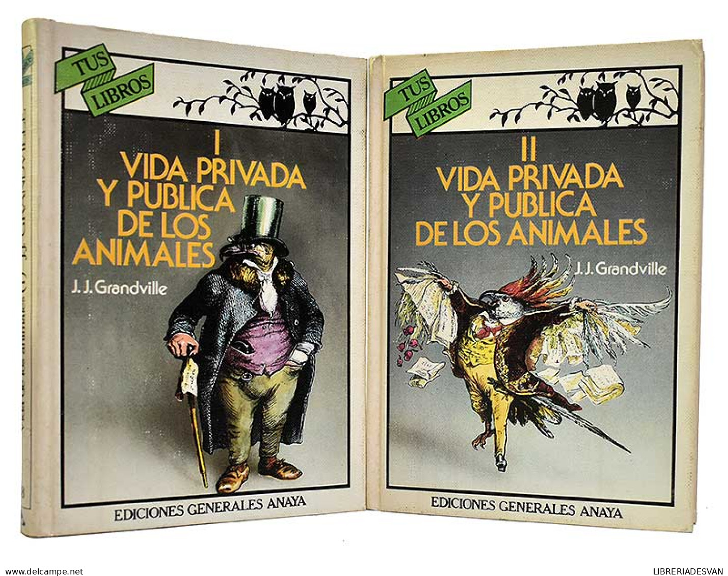 Vida Privada Y Pública De Los Animales. 2 Tomos. Tus Libros - J.J. Grandville - Livres Pour Jeunes & Enfants