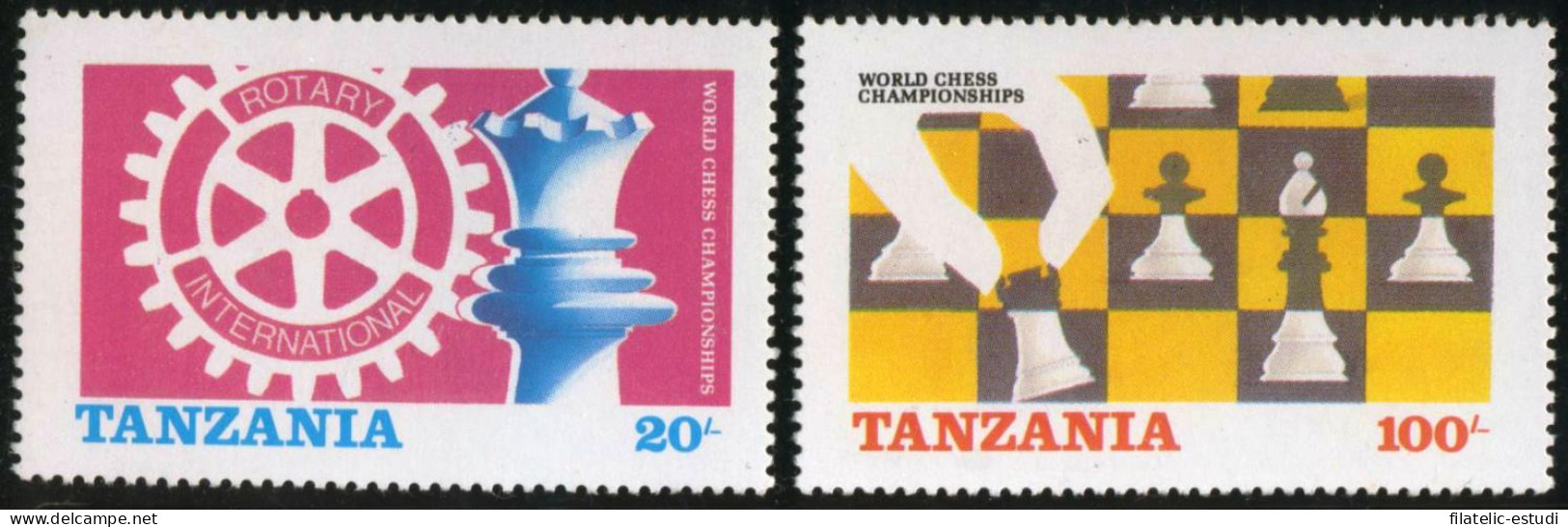 Ajedrez Tanzania 275/76 MNH - Tanzania (1964-...)