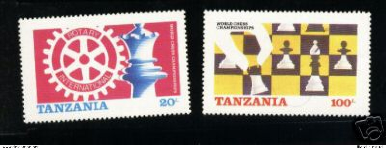 Ajedrez Tanzania 275/76 Sin Dentar MNH - Tanzania (1964-...)