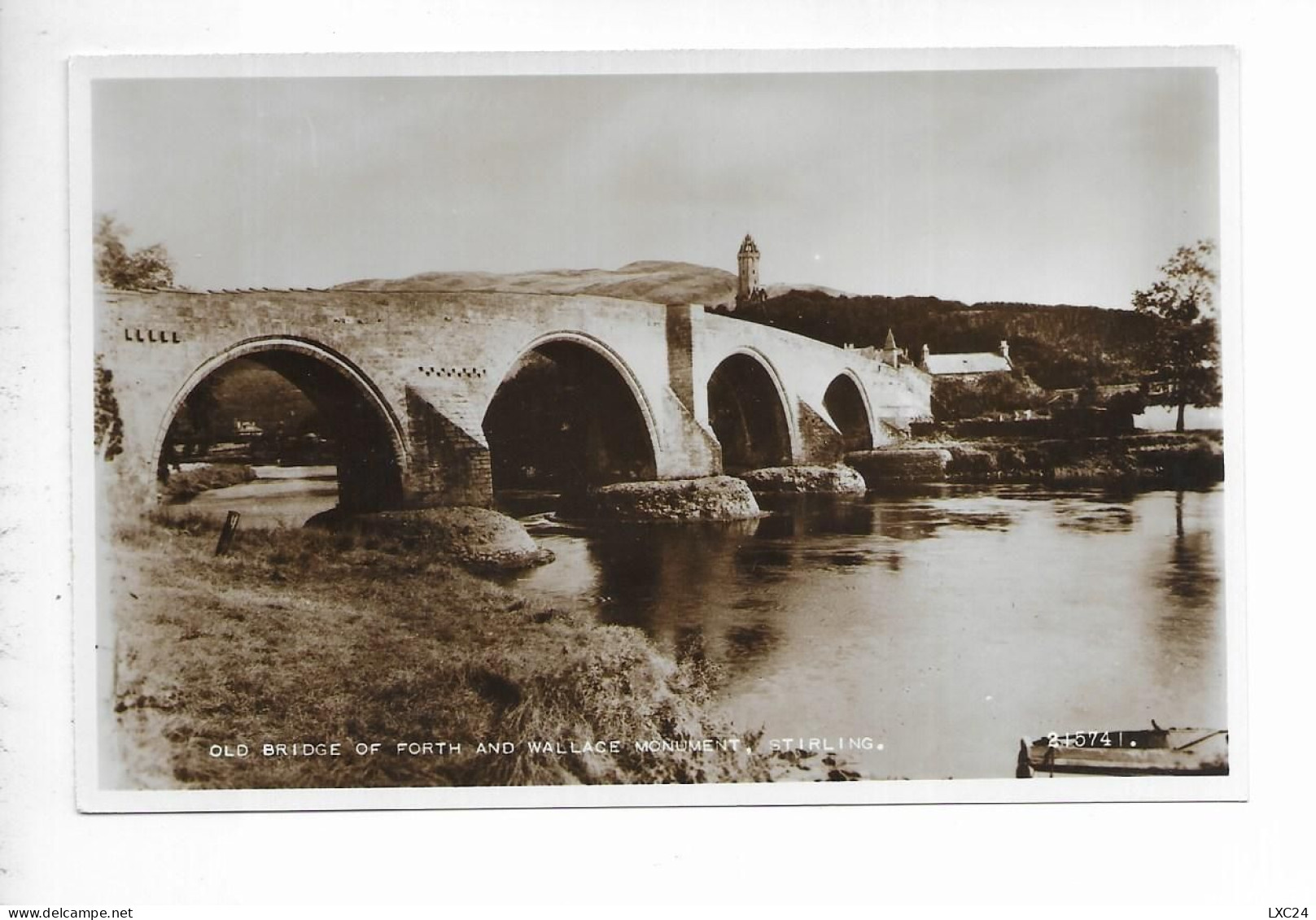 OLD BRIDGE OF FORTH  AND WALLACE MONUMENT. STIRLING. - Stirlingshire