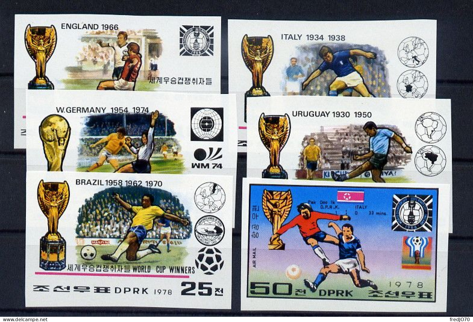 Corée Série Complète Non Dentelé Imperf Football CM 78 ** - 1978 – Argentine