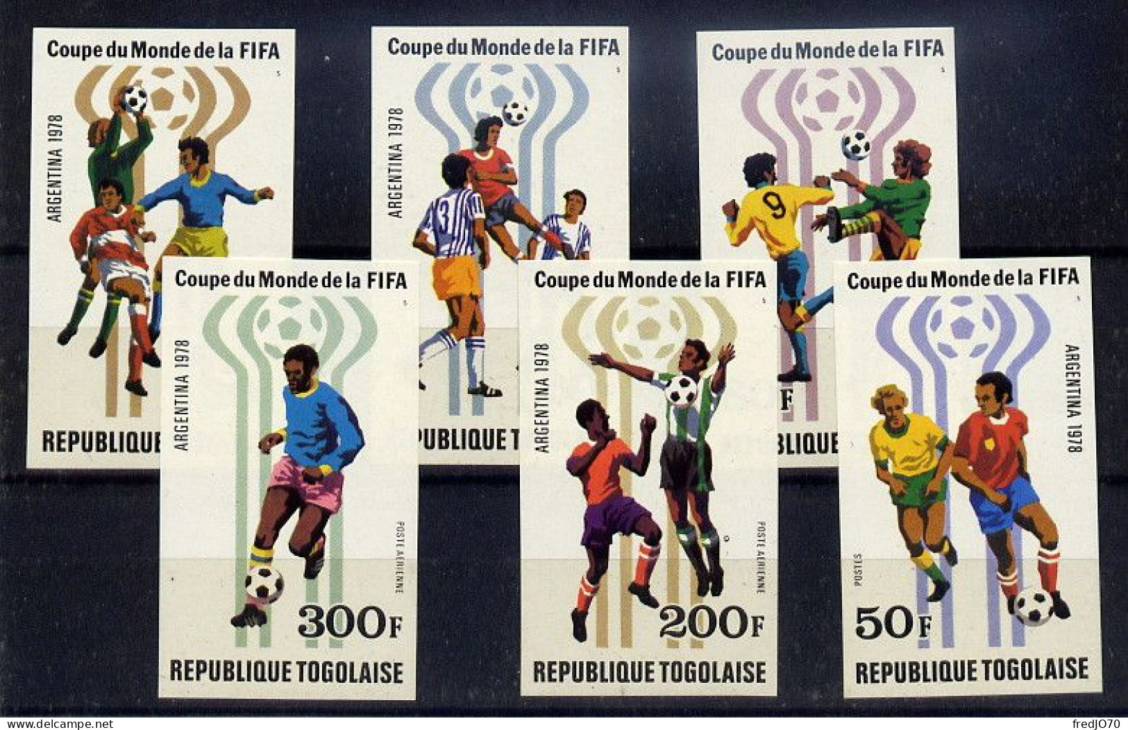 Togo Série Complète Non Dentelé Imperf Football CM 78 ** - 1978 – Argentine