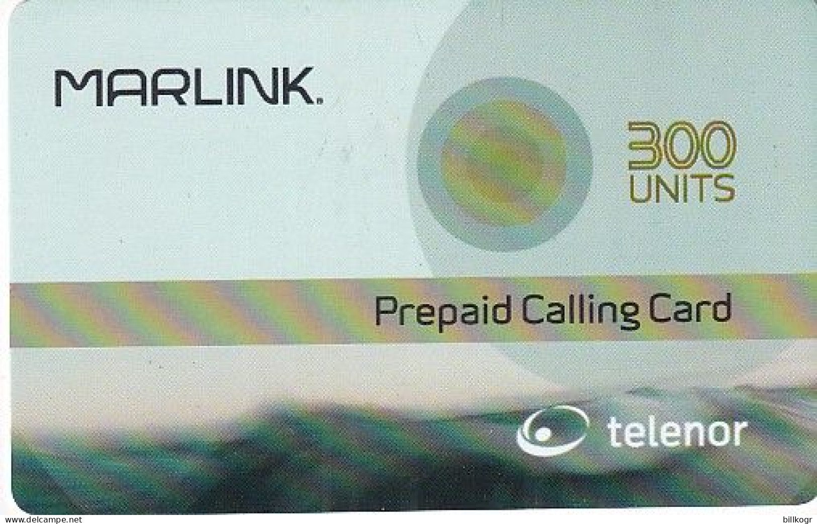 NORWAY - Marlink/Telenor Satellite Prepaid Calling Card 300 Units, Exp.date 31/12/04, Mint - Norway