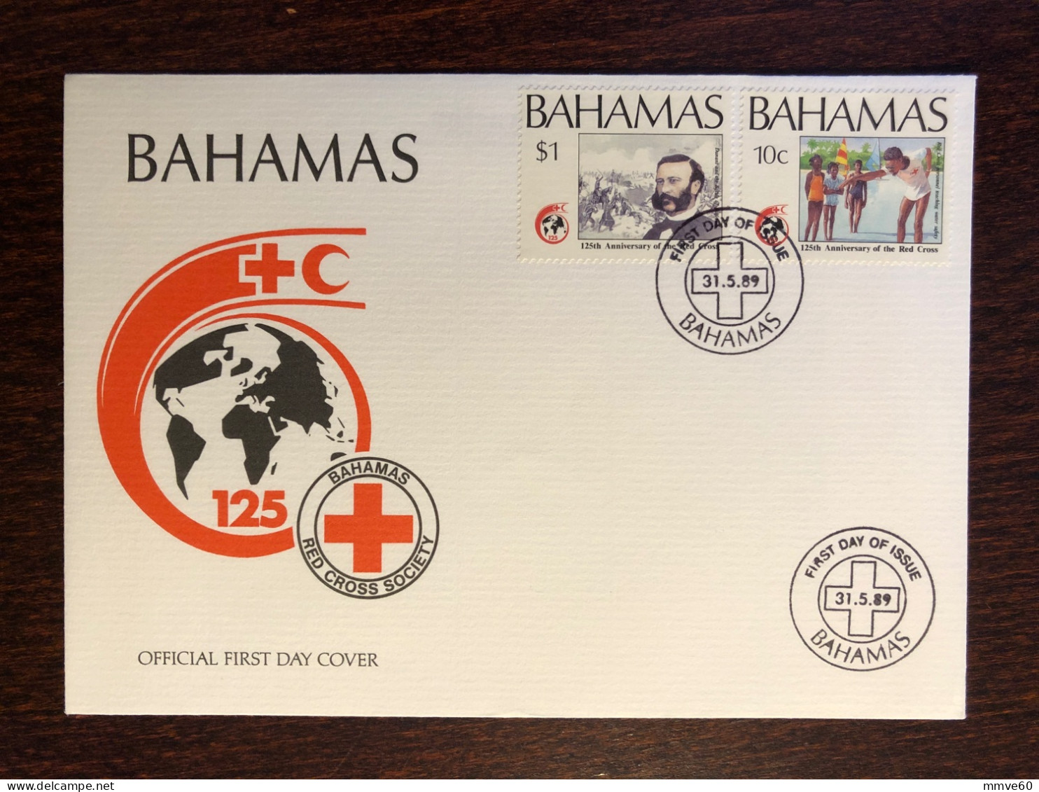 BAHAMAS  FDC COVER 1989 YEAR RED CROSS DUNANT HEALTH MEDICINE STAMPS - Bahamas (1973-...)