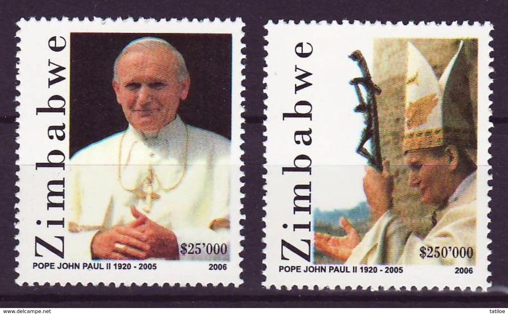 Zimbabwe 2006 Pope John Paul II MNH / ** (Simbabwe) - Zimbabwe (1980-...)