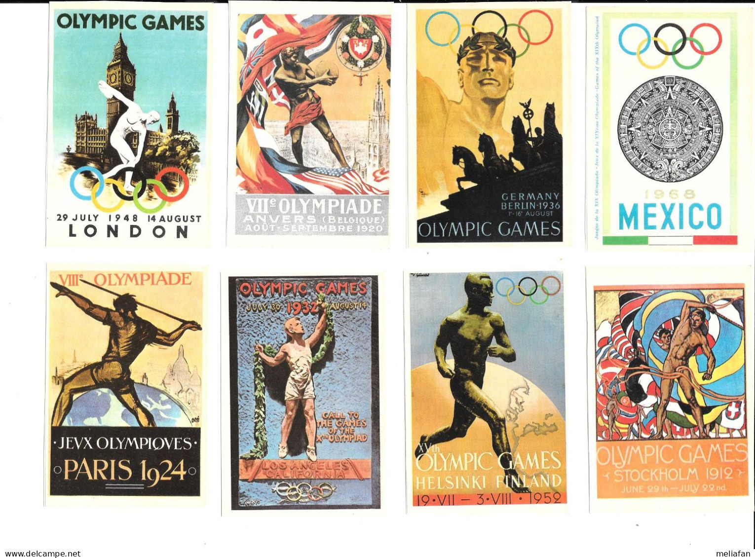 DS42 - VIGNETTES COLLECTION ESSO - AFFICHES JEUX OLYMPIQUES - Otros & Sin Clasificación