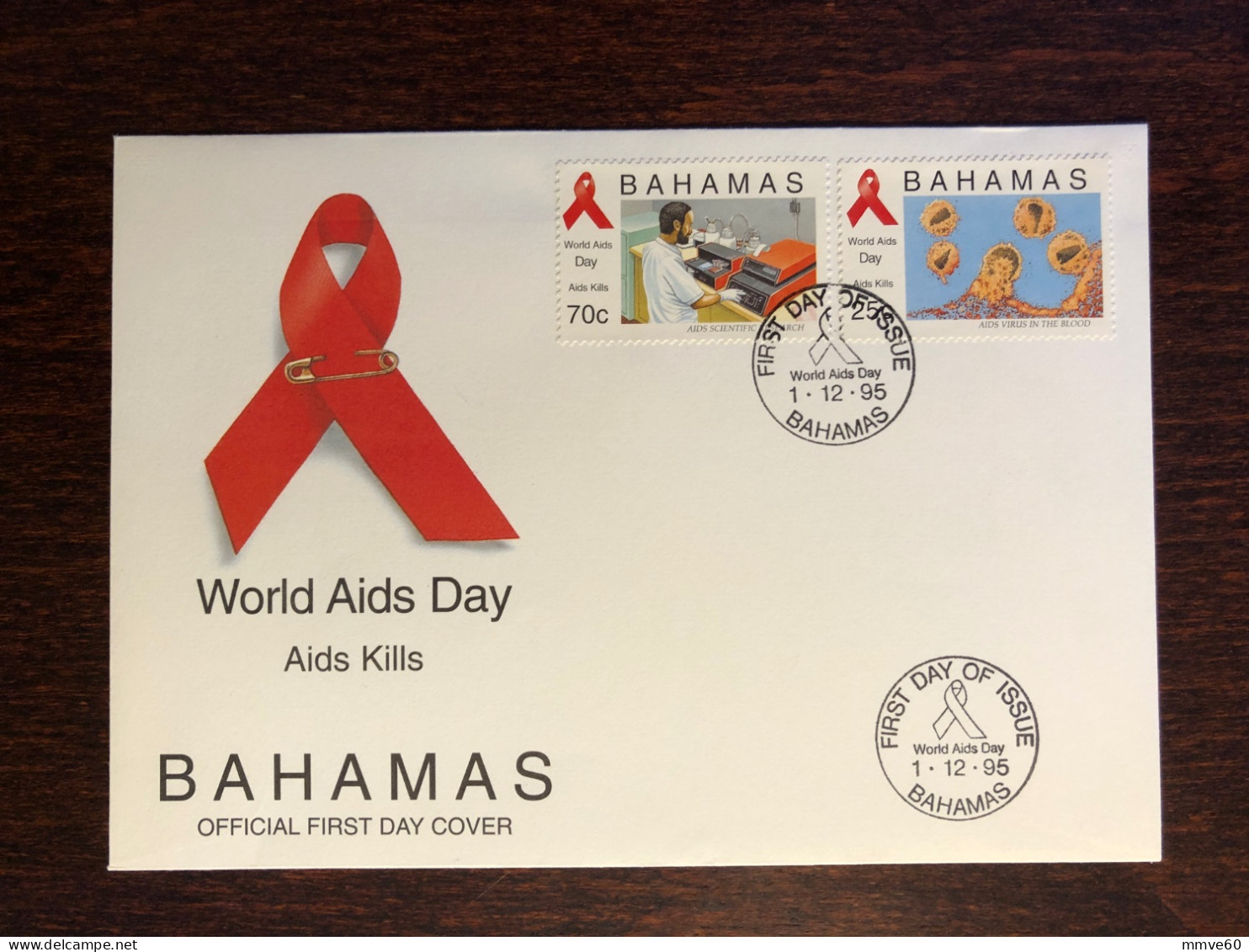 BAHAMAS  FDC COVER 1995 YEAR AIDS SIDA HEALTH MEDICINE STAMPS - Bahamas (1973-...)