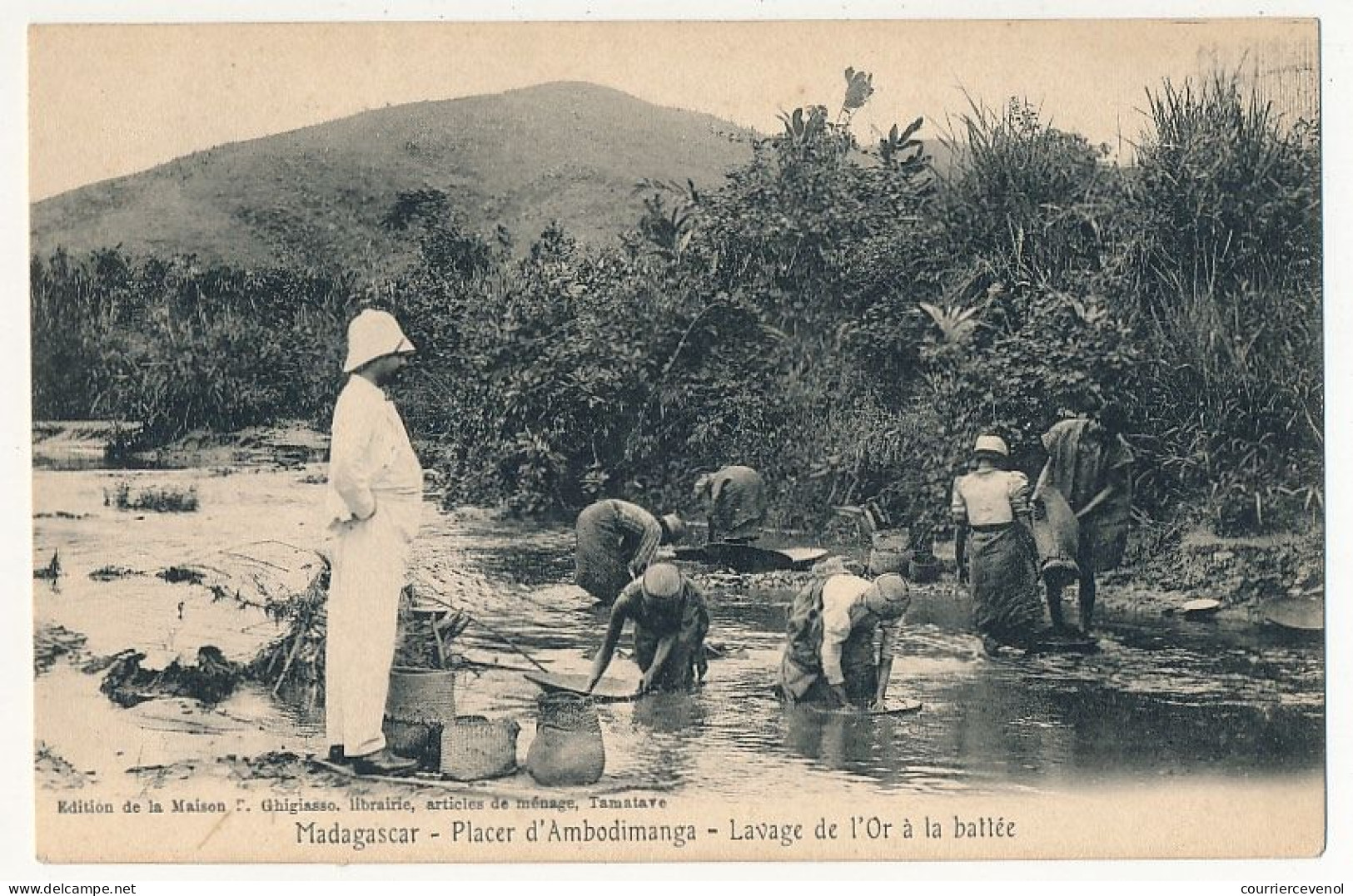 CPA - MADAGASCAR - Placer D'Ambodimanga - Lavage De L'Or à La Battée - Madagascar
