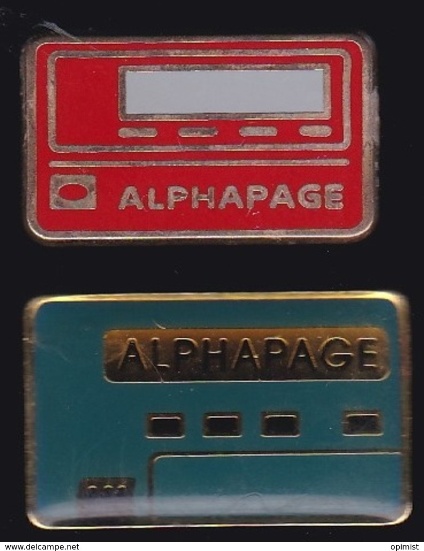 65927-Lot De 2 Pin's- France-telecom.Orange.Alphapage.Telephone.le Rouge Est Doré 24 Carats. - Telecom De Francia