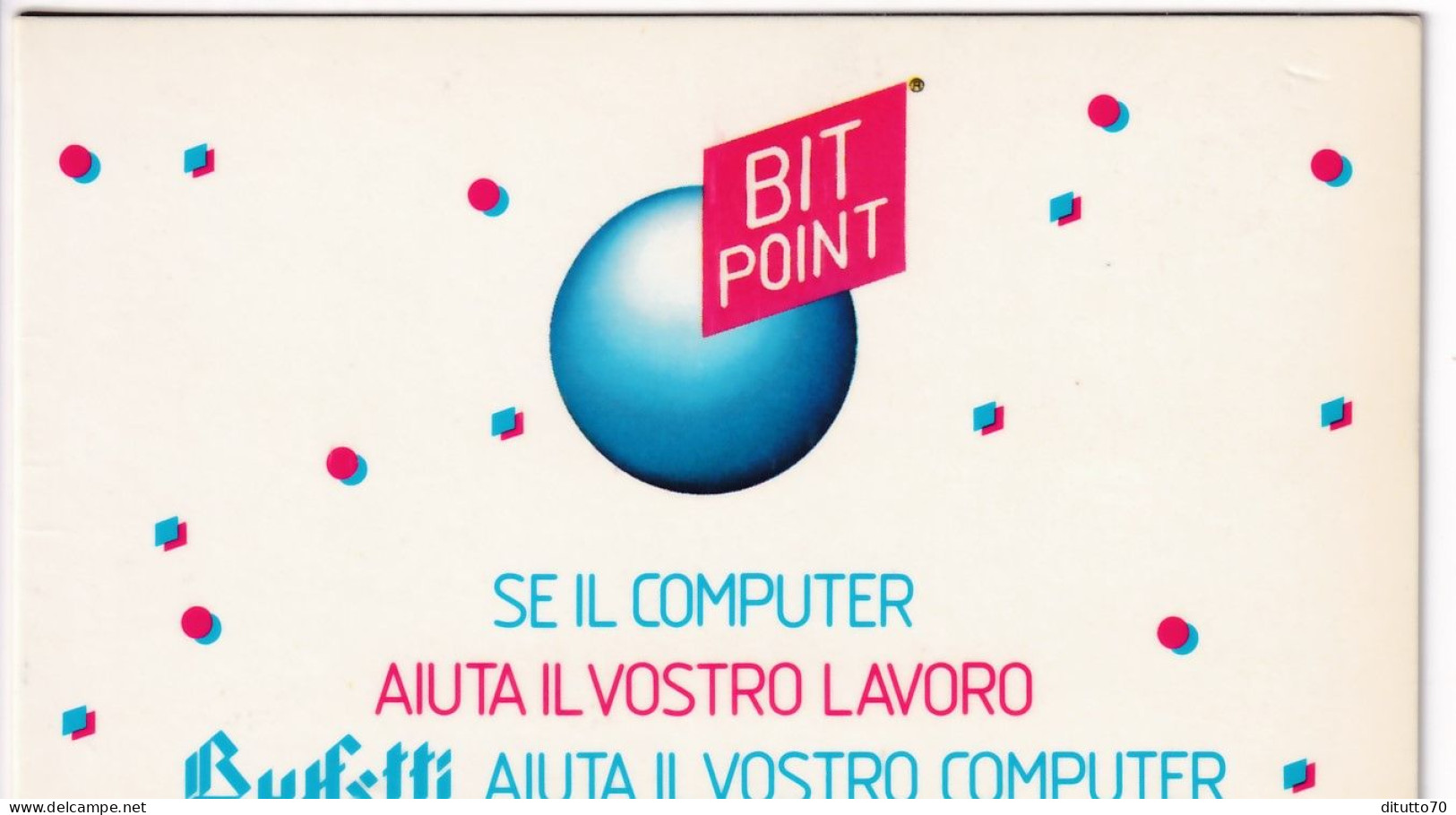 Calendarietto - Buffetti - Bit Point - Anno 1986 - Petit Format : 1981-90