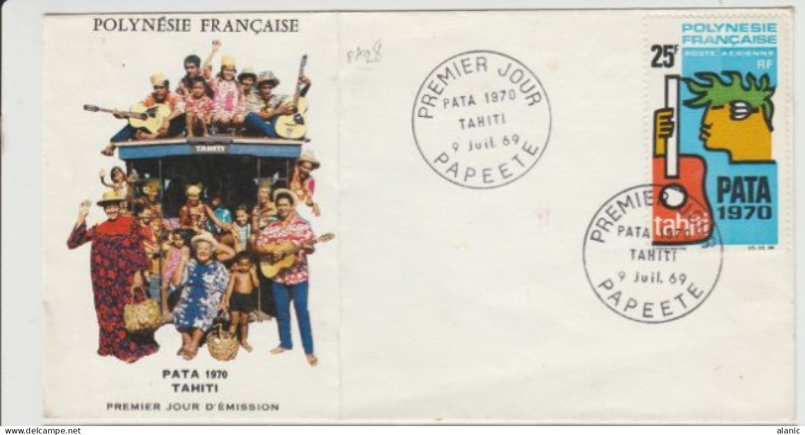 POLYNÉSIE - PA N° 28 ( P.A.T.A. 1970 ) / FDC DU 9/7/1969 - TB - FDC