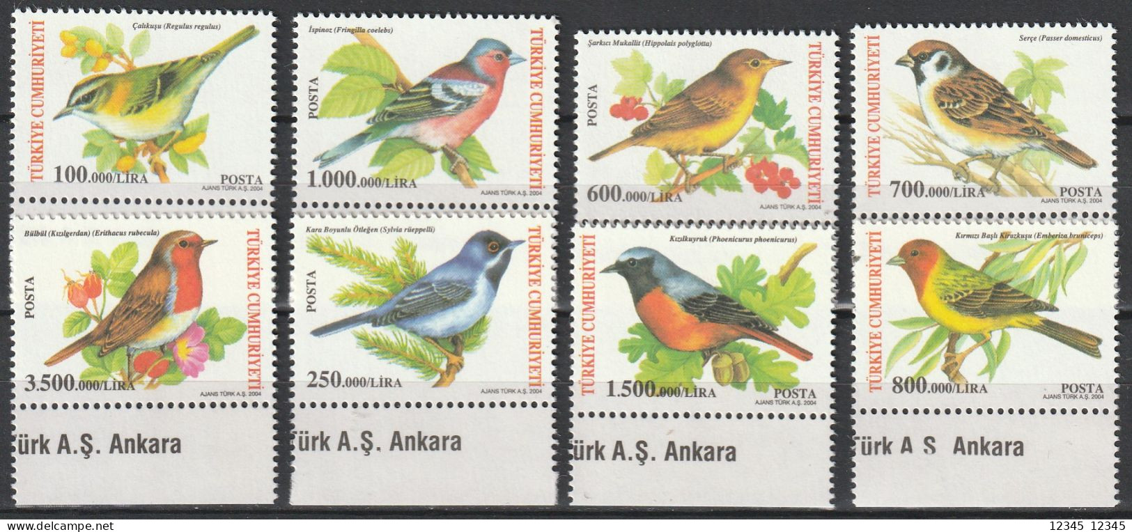 Turkije 2004, Postfris MNH, Birds - Ongebruikt