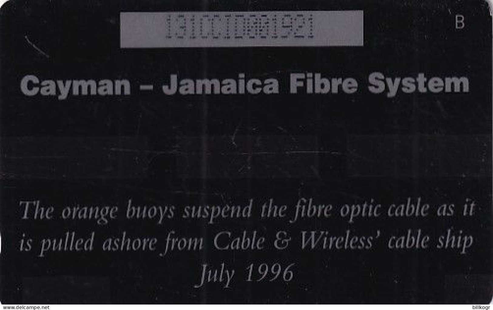 CAYMAN ISL.(GPT) - CJFS(Cayman-Jamaica Fibre System), Orange Buoys, CN : 131CCID/B, Tirage %15000, Used - Kaimaninseln (Cayman I.)