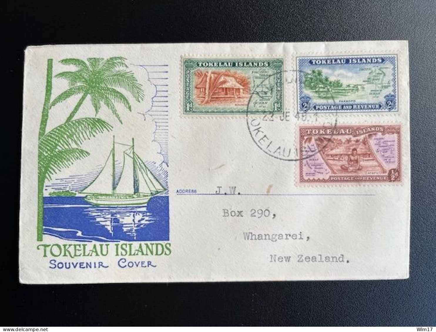 TOKELAU 1948 CIRCULATED FDC DEFINITIVE ISSUES 22-06-1948 - Tokelau