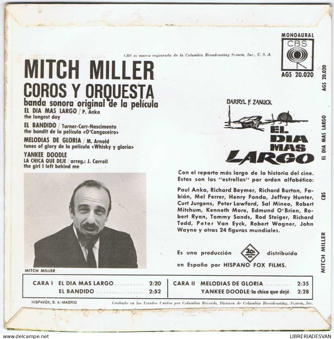 Mitch Miller - BSO El Día Más Largo - EP - Non Classés